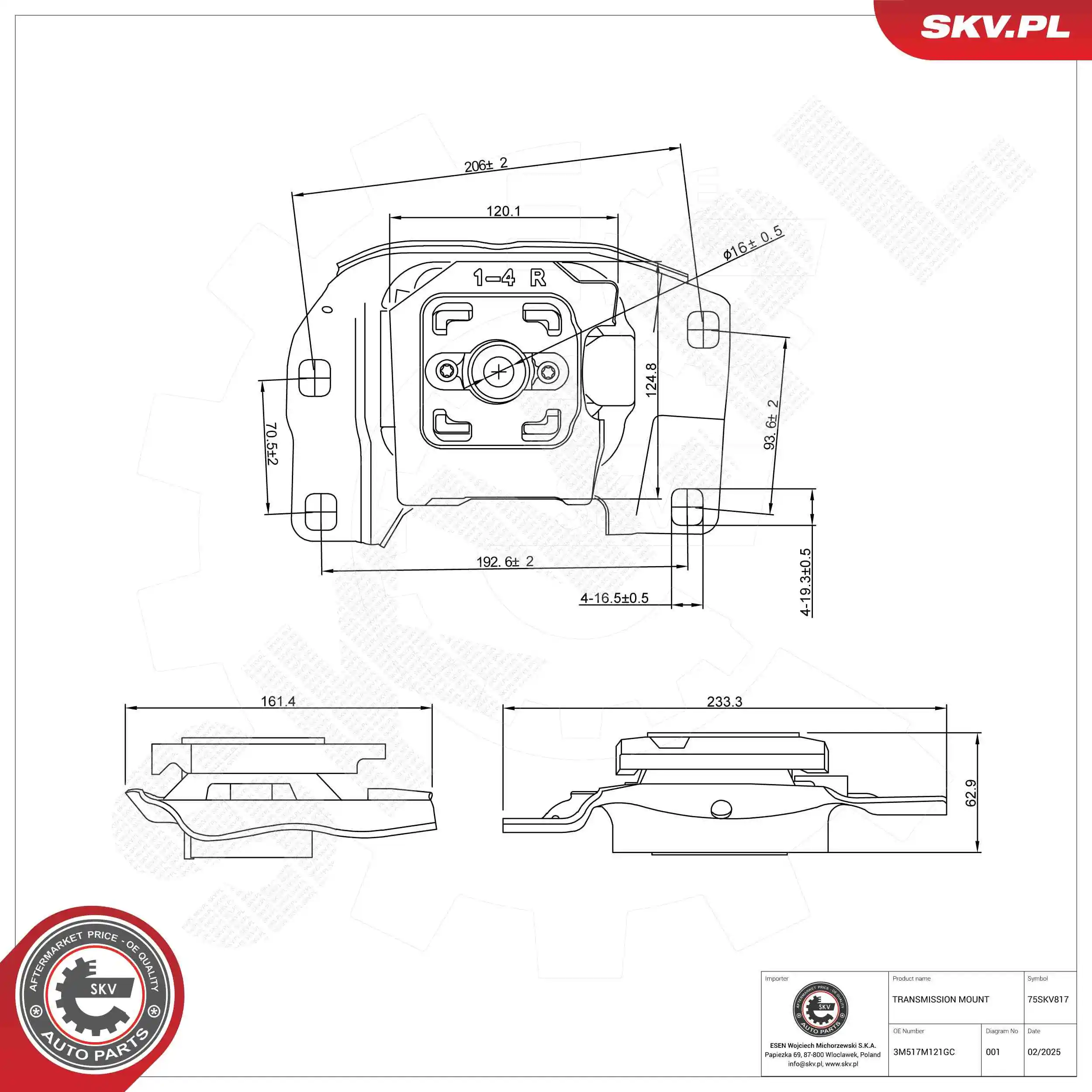 Mounting, automatic transmission